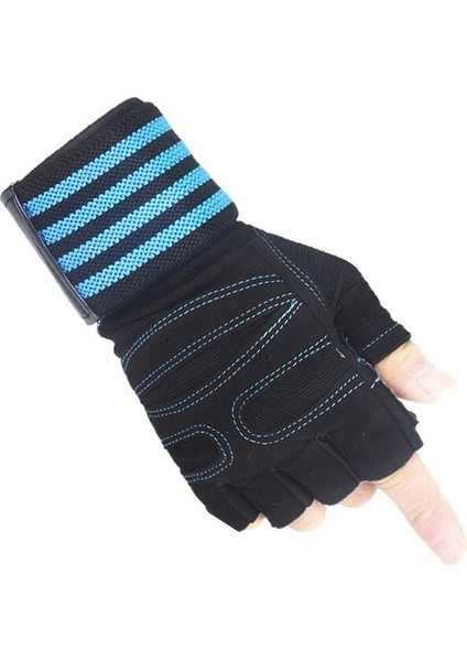 Mavi Stil Xl Boyutu Halter Eldiveni Erkek Kadın Egzersiz Eldiveni Halter Spor Salonu Fitness Eldiveni Bilek Desteği ile Cossfit Eğitim Egzersiz Koruyun (Yurt Dışından)