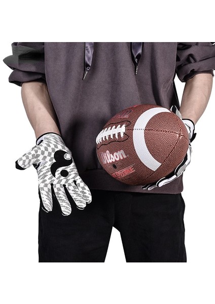 Kırmızı Stil S Beden 2022 Sıcak Satış Rugby Eldiven Tam Parmak Nefes Kaymaz Silikon Beyzbol Amerikan Futbolu Eldiven Açık Yürüyüş Eldivenleri (Yurt Dışından) modelleri