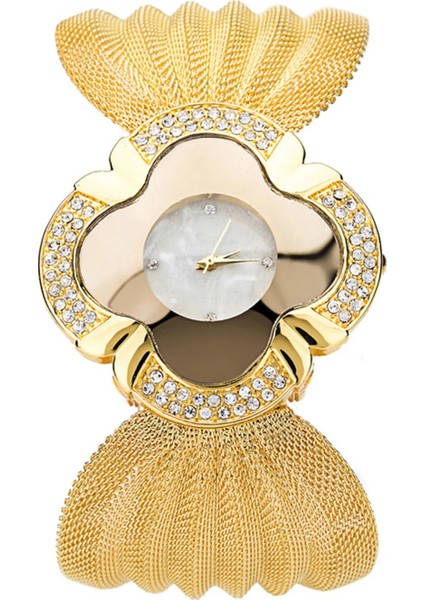 B Tarzı Yeni Zarif Kelebek Altın Gümüş Izle Kuvars Izle Rahat Analog Ince Kol Saati Örgü Bandı ile Yuvarlak Kadran Kadınlar Için (Yurt Dışından)