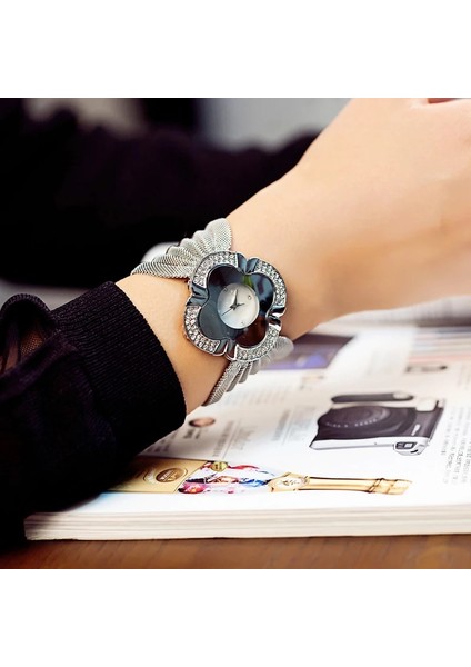 B Tarzı Yeni Zarif Kelebek Altın Gümüş Izle Kuvars Izle Rahat Analog Ince Kol Saati Örgü Bandı ile Yuvarlak Kadran Kadınlar Için (Yurt Dışından) indirimleri