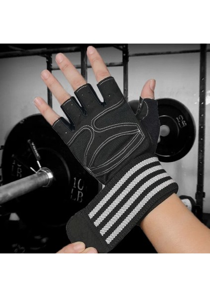 Mavi Stil M Boyutu Halter Eldiveni Erkek Kadın Egzersiz Eldiveni Halter Spor Salonu Fitness Eldiveni Bilek Desteği ile Cossfit Eğitim Egzersiz Koruyun (Yurt Dışından)