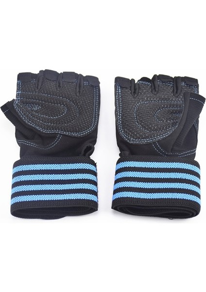 Mavi Stil M Boyutu Halter Eldiveni Erkek Kadın Egzersiz Eldiveni Halter Spor Salonu Fitness Eldiveni Bilek Desteği ile Cossfit Eğitim Egzersiz Koruyun (Yurt Dışından)