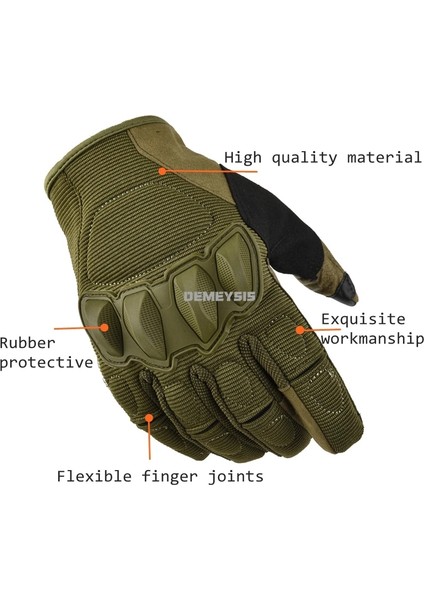 Siyah Stil Xl Boyutu Dokunmatik Ekran Yürüyüş Eldiveni Kauçuk Koruma Taktik Savaş Paintball Eldiven Açık Avcılık Atıcılık Spor Askeri Eldiven (Yurt Dışından)