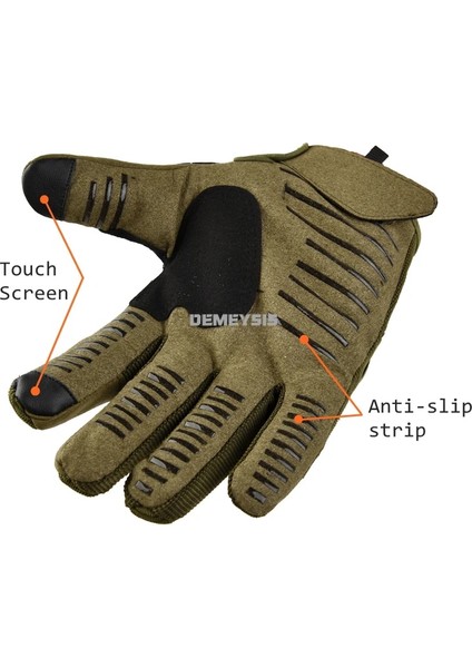 Siyah Stil Xl Boyutu Dokunmatik Ekran Yürüyüş Eldiveni Kauçuk Koruma Taktik Savaş Paintball Eldiven Açık Avcılık Atıcılık Spor Askeri Eldiven (Yurt Dışından)