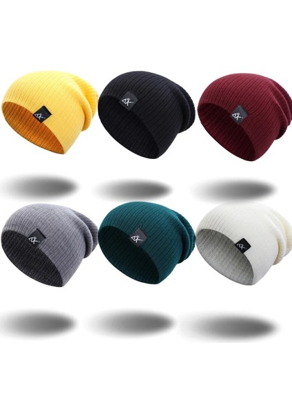 Yeşil Stil 2022 Bere Şapka Kadın Rahat Erkek Şapka Moda Örme Kış Şapkası Erkekler Için Sıcak Katı Hip-Hop Kadın Baggy Skullies Unisex Kap (Yurt Dışından)
