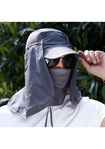 G Tarzı Yüz Boyun Flap Güneşlikli Kep Açık Güneş Koruyucu Balıkçılık Güneş Anti Uv Daiva Koruma Kafa Bandı Güneş Yağmur Şapka Yürüyüş Kap (Yurt Dışından) fırsatları