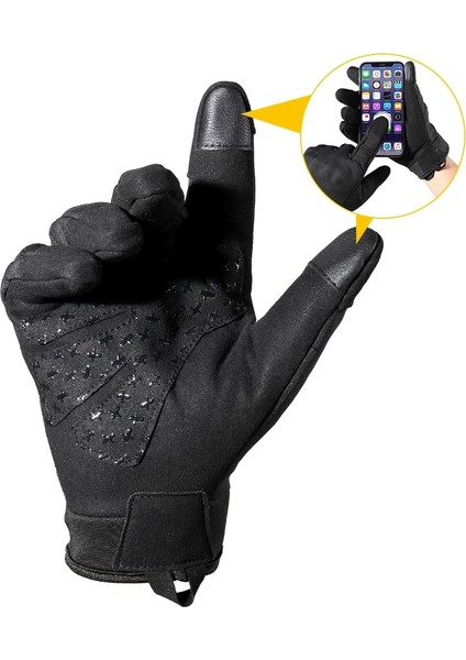 Kahverengi Tarzı M Boyutu Su Geçirmez Taktik Dokunmatik Ekran Eldiveni Bisiklet Yürüyüş Eldivenler Kayak Bisiklet Balıkçılık Sürme Antiskid Çalışma Tam Parmak Eldiven Erkekler (Yurt Dışından)