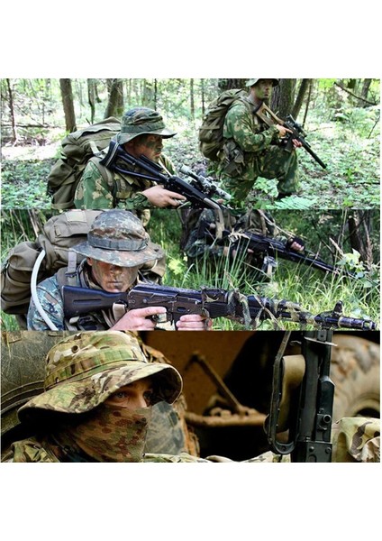 No.5 Tarzı Multicam Boonie Şapka Askeri Kamuflaj Taktik Kap Kova Şapka Ordu Avcılık Açık Panama Şapka Yürüyüş Balıkçılık Dağ Şapkası Erkekler (Yurt Dışından)
