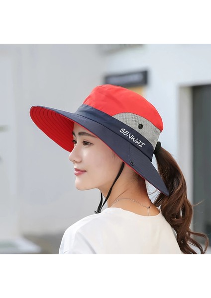 G Tarzı Yaz Kadın At Kuyruğu Şapka Balıkçı Şapkaları Uv Upf Geniş Kenarlı Nefes Güneş Şapkası Açık Seyahat Yürüyüş Balıkçılık Kova Kapağı (Yurt Dışından) fiyatları