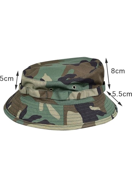 Bir Stil Yaz Kamuflaj Güneşlik Boonie Şapka Askeri Taktik Kova Şapka Erkekler Avcılık Balıkçı Şapkası Açık Yuvarlak Ağız Güneş Şapkası Yürüyüş Kap (Yurt Dışından) indirimleri