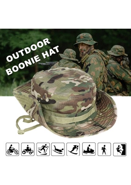 No.2 Tarzı Yaz Multicam Boonie Şapka Taktik Panama Kamuflaj Kova Şapka Avcılık Yürüyüş Kapaklar Ordu Panama Askeri Boonie Erkek Kadın 60 cm (Yurt Dışından) fırsatları