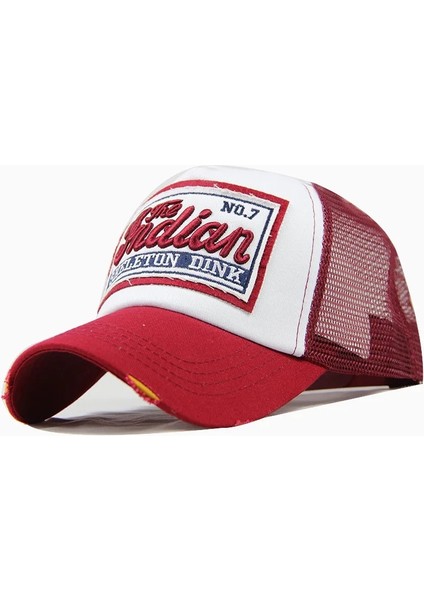 No.9 Stili Moda Mektup Nakış Beyzbol Şapkası Erkekler Kadınlar Için Yaz Nefes Örgü Snapback Şapka Unisex Hip Hop Kamyon Şoförü Kemik Gorras (Yurt Dışından)