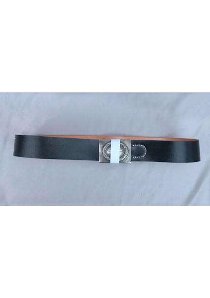 Fh Tarzı Xxl Tomwangilitary Ww2 Alman Ordusu Wh Hakiki Deri Siyah Servis Ekipmanları Kemer ve Toka (Yurt Dışından)