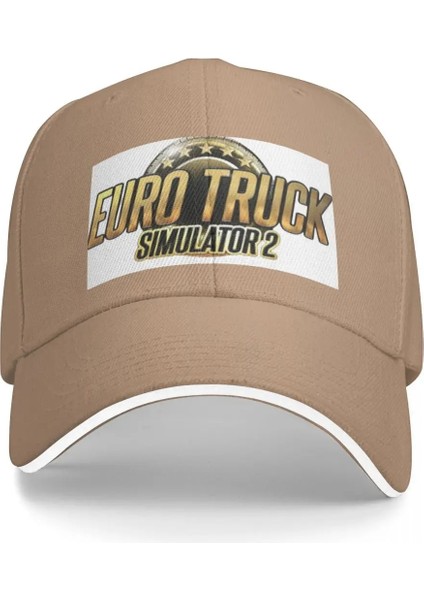 Doğal Tarz Euro Truck Simulator 2 Aşıklar Beyaz Kap Beyzbol Şapkası Kışlık Şapka Yürüyüş Şapkası Kadın Şapkası Erkek (Yurt Dışından)
