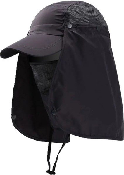 No.5 Tarzı Açık Güneş Şapkası Uv Koruma Kulak Flap Boyun Kapak Balıkçılık Avcılık Yürüyüş Kap Unisex Eğlence Şapka (Yurt Dışından)