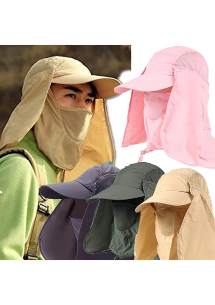 No.5 Tarzı Açık Güneş Şapkası Uv Koruma Kulak Flap Boyun Kapak Balıkçılık Avcılık Yürüyüş Kap Unisex Eğlence Şapka (Yurt Dışından) fırsatları