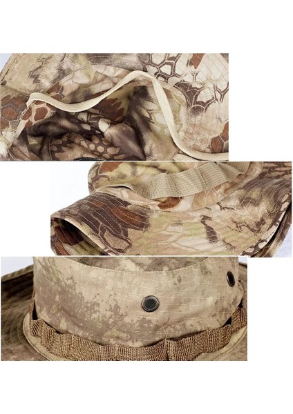No.6 Stili Kamuflaj Şapka Taktik Abd Ordusu Kova Şapka Askeri Panama Yaz Kamp Şapkası Balıkçılık Avcılık Yürüyüş Açık Camo Güneş Kepleri Erkekler (Yurt Dışından)