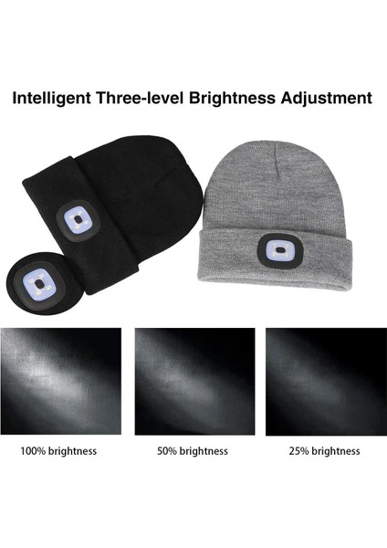 Turuncu Tarzı Işıklı LED Beanie Torch Hat Menwomen Şapka Kış Sıcak Far Kapağı 3 Parlaklık Seviyesi ile Kamp Balıkçılık Için 4 Parlak LED (Yurt Dışından) indirimleri