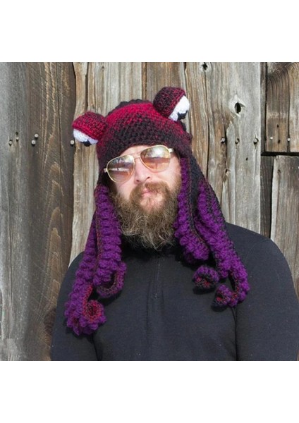 Bej Tarzı Tığ Ahtapot Şapka Benzersiz Yumuşak Tığ Beanies Cadılar Bayramı Kostüm Cosplay NOV99 Için Çok Iyi Bir Doğum Günü Noel Hediyesi (Yurt Dışından)