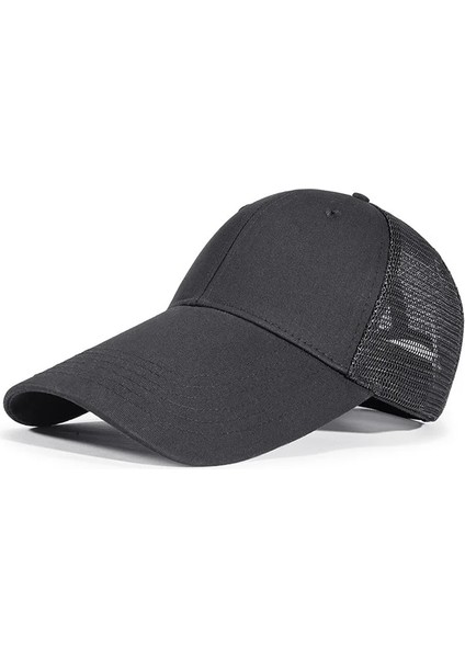 Siyah Stil Halka ve Yaz Balıkçılık Pamuk Uzun Kenarlı Güneş Şapkası Adam Düz Renk Bayanlar Beyzbol Şapkası cm (Yurt Dışından)