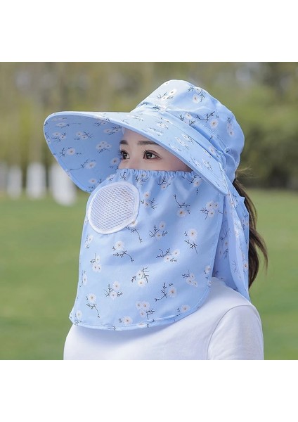 96BL Tarzı Yaz Bahçe Çalışma Şapkası Uv Koruma Yüz Şapka Açık Panama Kadın Ayrılabilir Güneş Şapkası Yürüyüş Kamp Tırmanma Kafa Kapakları (Yurt Dışından)