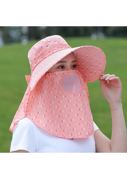 96PK1 Stili Yaz Bahçe Çalışma Şapkası Uv Koruma Yüz Şapka Açık Panama Kadın Ayrılabilir Güneş Şapkası Yürüyüş Kamp Tırmanma Kafa Kapakları (Yurt Dışından) modelleri