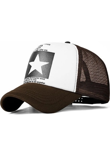 M077-KAHVERENGI Tarzı Ayarlanabilir Moda Unisex Beyzbol Şapkası Kadın Beyzbol Şapkası Nefes Erkek Kadın Yaz File Şapka Beyzbol Kapakları Gorras M077 (Yurt Dışından)