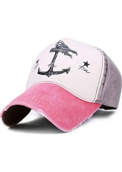 Pk Stili Xs Boyutu Halka Sonbahar Çiftler Şapka Erkek ve Kadın Için Saf Pamuk Beyzbol Kapakları Eski Korsan Çapa Şapkaları Yapmak 5 Renk (Yurt Dışından)