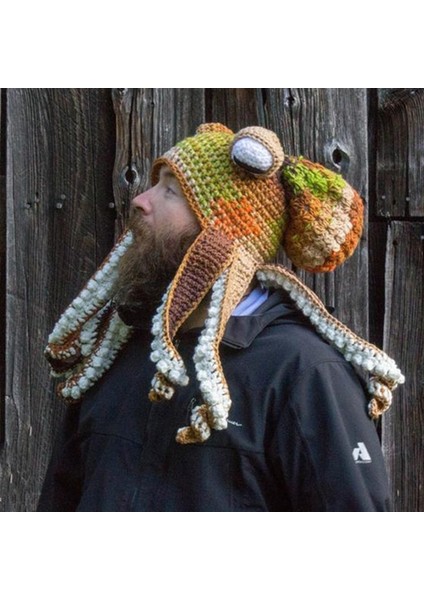 Fildişi Tarzı Tığ Ahtapot Şapka Benzersiz Yumuşak Tığ Beanies Cadılar Bayramı Kostüm Cosplay NOV99 Için Çok Iyi Bir Doğum Günü Noel Hediyesi (Yurt Dışından)