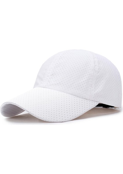 Beyaz Stil Yaz Açık Spor Çabuk Kuruyan Ultra-Ince Nefes Beyzbol Şapkası Erkek Kadın Snapback Katlanır Yürüyüş Dağcılık Şapka Unisex (Yurt Dışından)