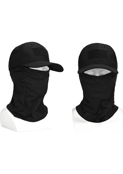 Siyah Stil 2023 Askeri Hood Taktik Ordu Beyzbol Kapaklar Erkekler Kadınlar Için Yaz Snapback Güneş Şapkaları Açık Kamuflaj Balaclava Yarım Kayak Maskesi (Yurt Dışından)