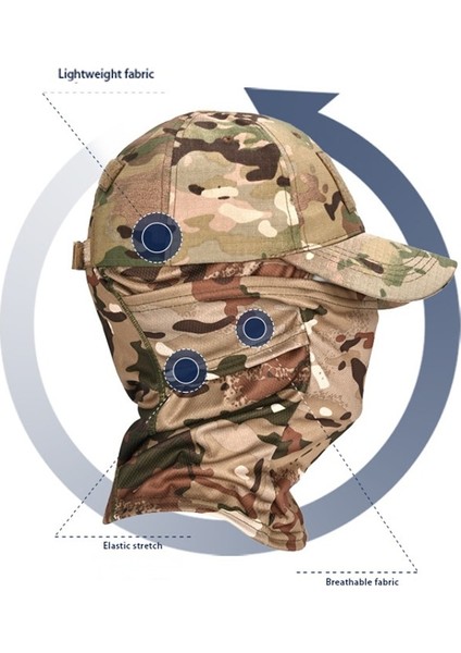 Siyah Stil 2023 Askeri Hood Taktik Ordu Beyzbol Kapaklar Erkekler Kadınlar Için Yaz Snapback Güneş Şapkaları Açık Kamuflaj Balaclava Yarım Kayak Maskesi (Yurt Dışından) fırsatları