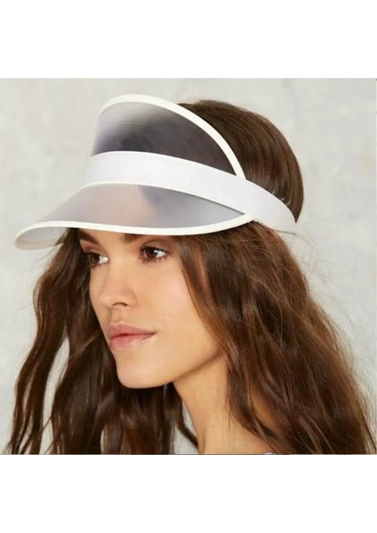 Yeşil Stil Yaz Moda Serin Kız Kadın Pvc Şapka Güneşlik Parti Rahat Şapka Şeffaf Plastik Yetişkin Güneş Koruyucu Kap Açık Spor Yürüyüş Kapaklar (Yurt Dışından) indirimleri
