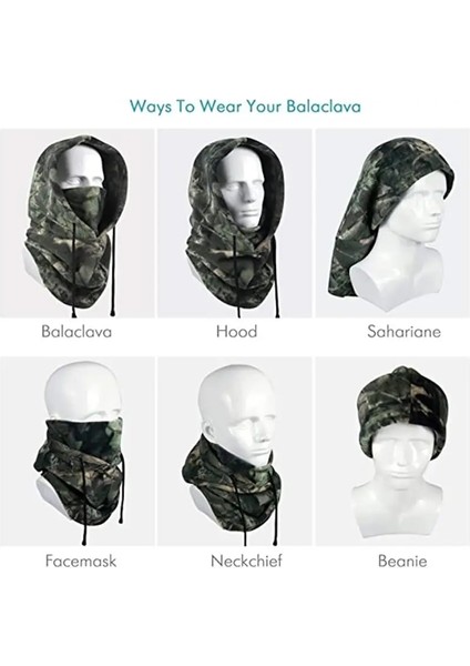 No.7 Tarzı Açık Polar Spor Şapka Balıkçılık Bisiklet Avcılık Askeri Taktik Balaclava Erkek Kadın Sıcak Rüzgar Geçirmez Kış Kamp Yürüyüş Kap (Yurt Dışından)