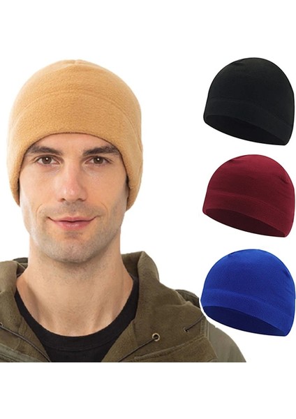 Mor Tarzı Polar Spor Şapka Baggy Caps Erkekler Kadınlar Için Rüzgar Geçirmez Kış Sıcak Şapkalar Açık Bisiklet Avcılık Balıkçılık Askeri Taktik Kap (Yurt Dışından)