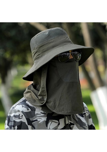 Zq Stili Erkekler Balıkçılık Kapaklar Çıkarılabilir Balıkçı Kova Şapka Yürüyüş Kap Yaz Panama Güneşlik Şapkası Çabuk Kuruyan Nefes Plaj Kapaklar (Yurt Dışından) indirimleri