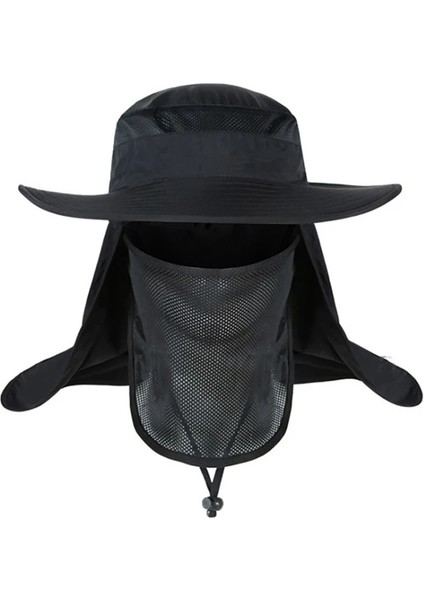 Z Tarzı Açık Rüzgar Geçirmez Güneş Şapkası Çıkarılabilir Şal Nefes File Şapka Bisiklet Yürüyüş Kamp Şapkaları Açık Balıkçı Flap Kapaklar (Yurt Dışından) fırsatları