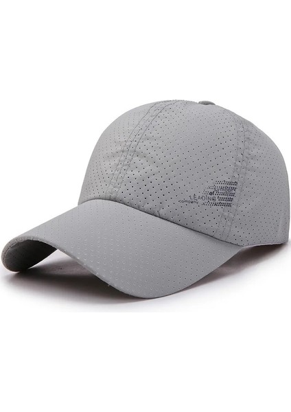 Gri Tarzı Yeni Erkek Yaz Hızlı Kuru Beyzbol Şapkası Kamyon Şoförü Açık Golf Balıkçılık Güneşlik Şapkaları Örgü Nefes Spor Yürüyüş Şapkaları (Yurt Dışından)