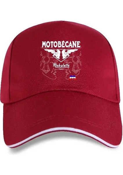 P-Kırmızı Şarap Tarzı Motobecane Beyzbol Şapkası Slim Fit (Yurt Dışından)