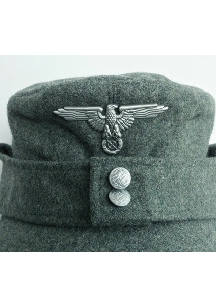 Yün Tarzı M Boyutu Armysho Ikıncı Dünya Savaşı Askeri Ww2 Alman Ordusu M43 Alan Yün Kap Şapka ve Alman Kartal Rozeti Edelwe Tam Boy (Yurt Dışından)