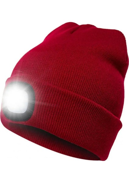 Kırmızı Stil LED Işıklı Bere Kap Hip Hop Erkekler Örgü Şapka Kış Sıcak Avcılık Kamp Koşu Şapka Erkekler Kadınlar Için Hediyeler Açık Balıkçılık Kapaklar (Yurt Dışından)