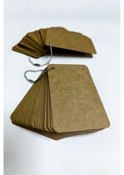Not Kartları, Metal Zincirli Kraft Flash Bilgi Kartları 1 Adet 50 Yaprak Paketli modelleri