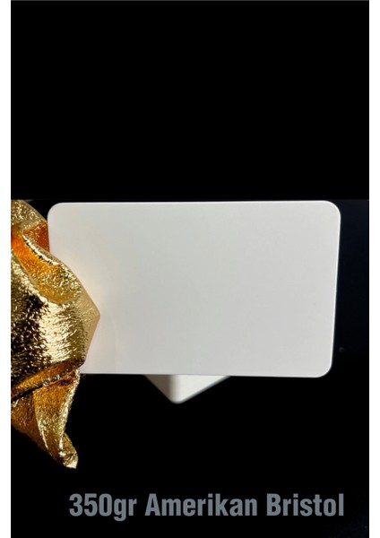 Oval Baskısız Saf Beyaz Kartvizit Ebat 5,2 x 8,4 cm ; 100 Adet