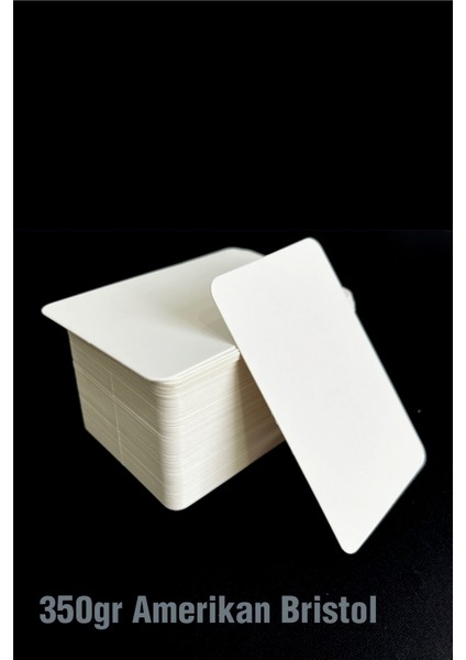 Oval Baskısız Saf Beyaz Kartvizit Ebat 5,2 x 8,4 cm ; 100 Adet fiyatları
