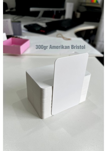 Oval Baskısız Saf Beyaz Kartvizit Ebat 5,2 x 8,4 cm ; 100 Adet fırsatları