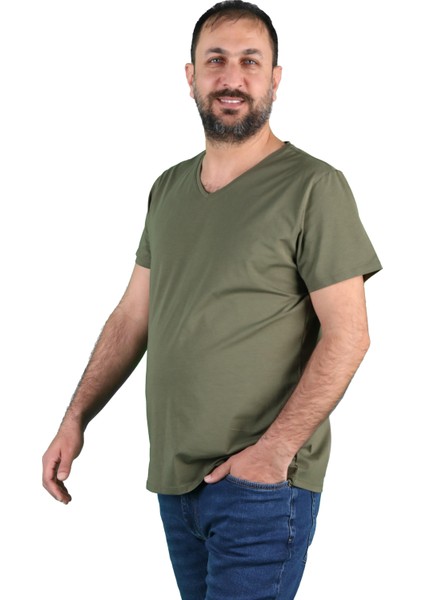 Erkek Süprem V Yaka Kısa Kol Tişört
