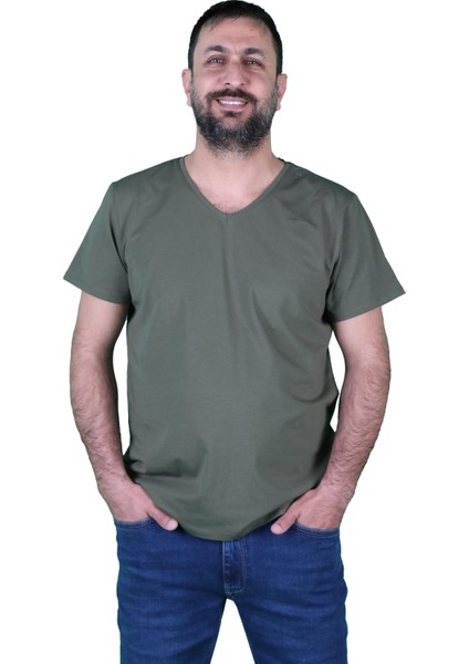 Erkek Süprem V Yaka Kısa Kol Tişört
