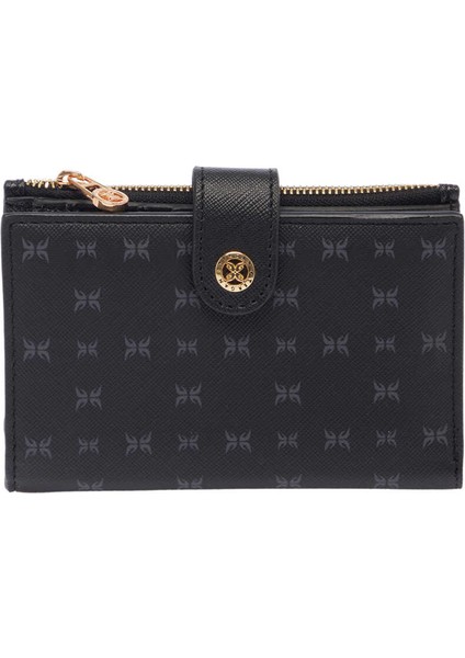 Siyah Print Kadın Cüzdan - S1CB00055816-T0E