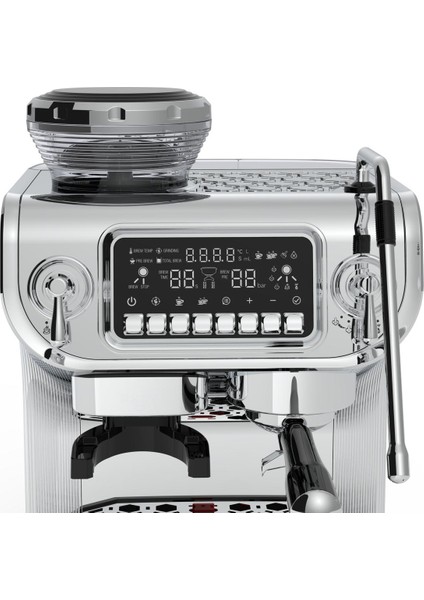 Gtech ST-530ED Espresso Kahve Makinesi, 1 Gruplu, Öğütücülü, Dijital