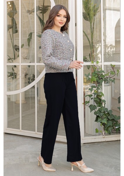 Palazzo Scuba Pantolon 866 - Siyah fırsatları